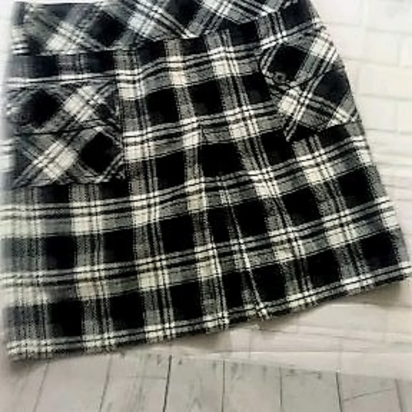 Ann Taylor Loft  Y2K Preppy Black White Skirt Size 4 - Picture 2 of 8